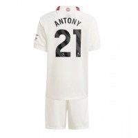 Otroški Nogometni dresi Manchester United Antony #21 Tretji 2023-24 Kratek Rokav (+ Kratke hlače)